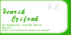 henrik czifrak business card