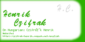 henrik czifrak business card